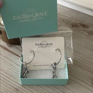 Park Lane Silver Chain Hoop Earrings